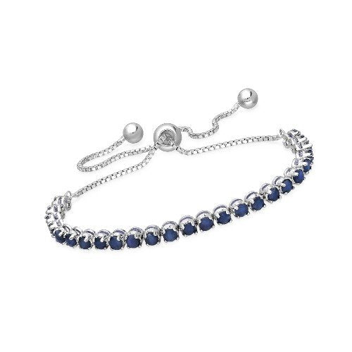 Blue Sapphire Bracelet in sterling silver for women 1