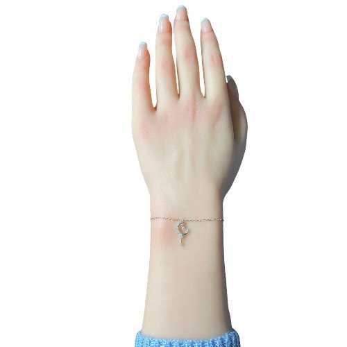 Beautiful Crescent Moon Bracelet in sterling silver for women 3
