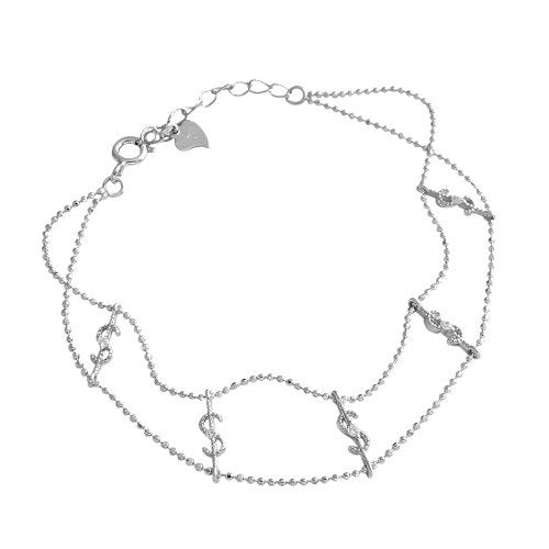 Double chain bracelet in 925 sterling silver 1