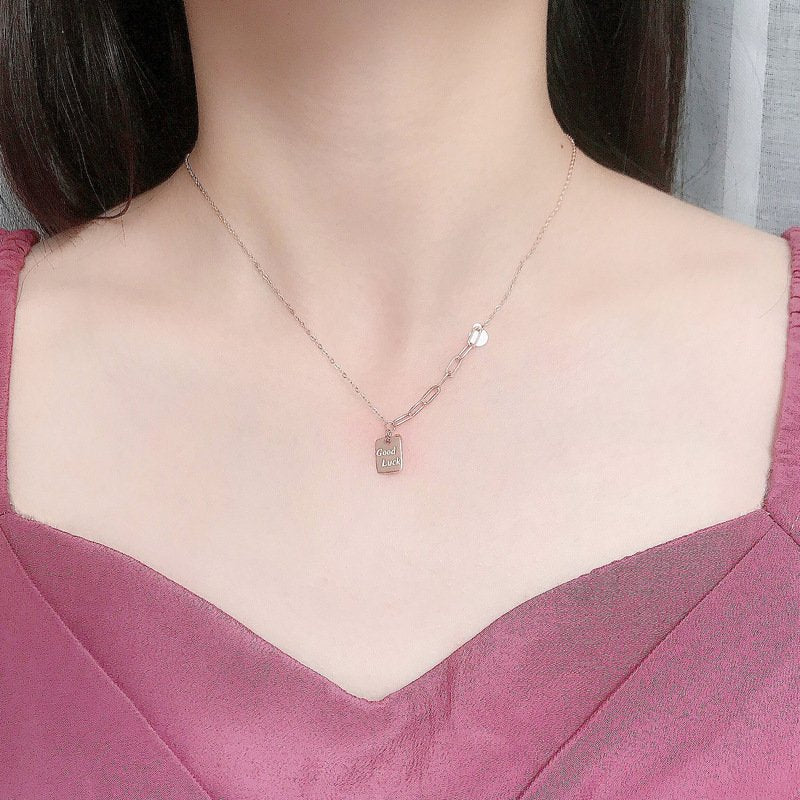 Good Luck Necklace rose gold color in sterling silver 4