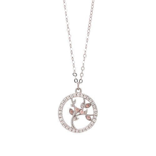 Tree Circle Pendant Necklace