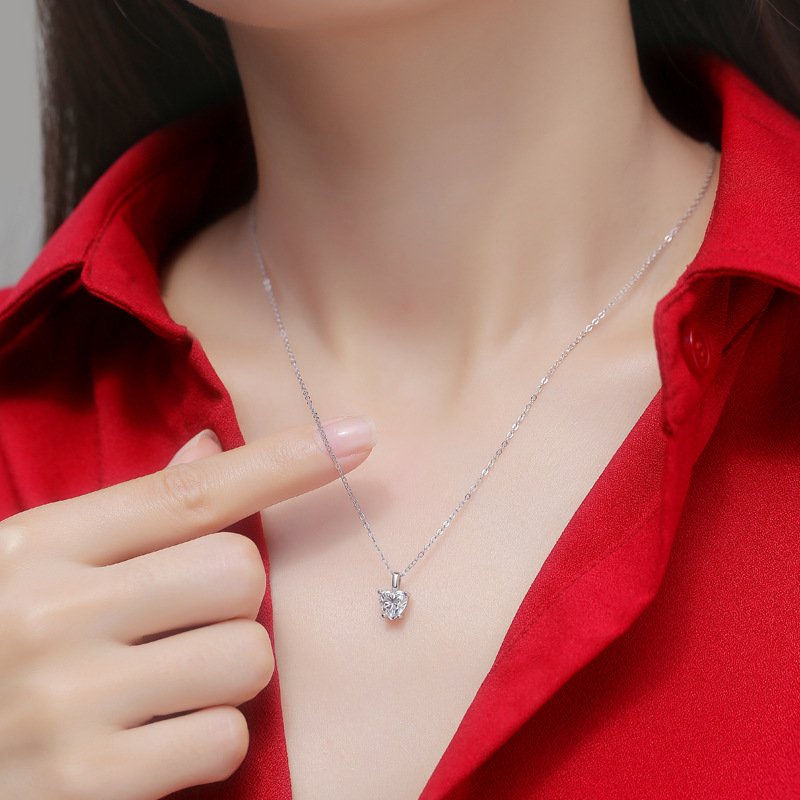 Heart Pendant Necklace in sterling silver 3