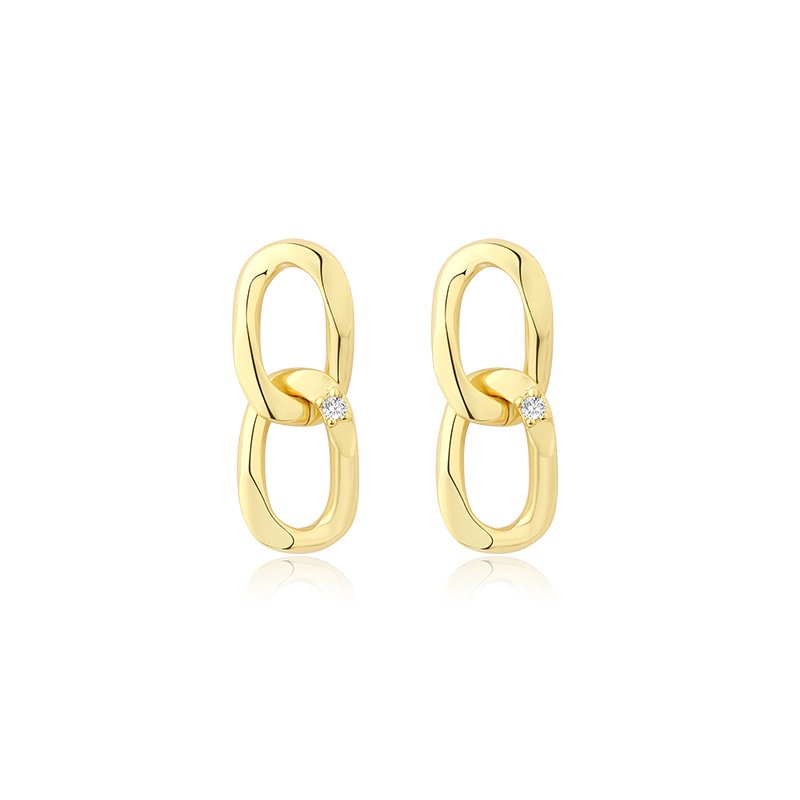 Double Link Drop Earrings1