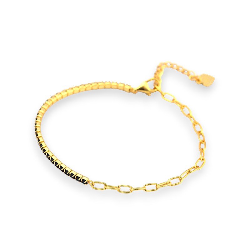 Black Accents Bracelet in sterling silver 1