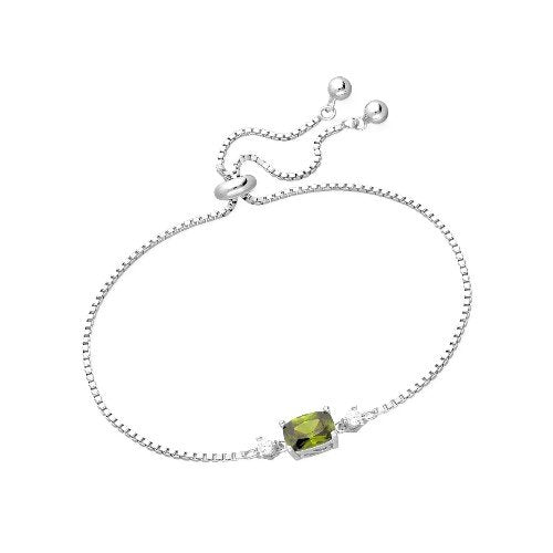 Olive Gemstone Bracelet