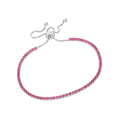 Elegant Ruby Tennis Bracelet in sterling silver for women 1