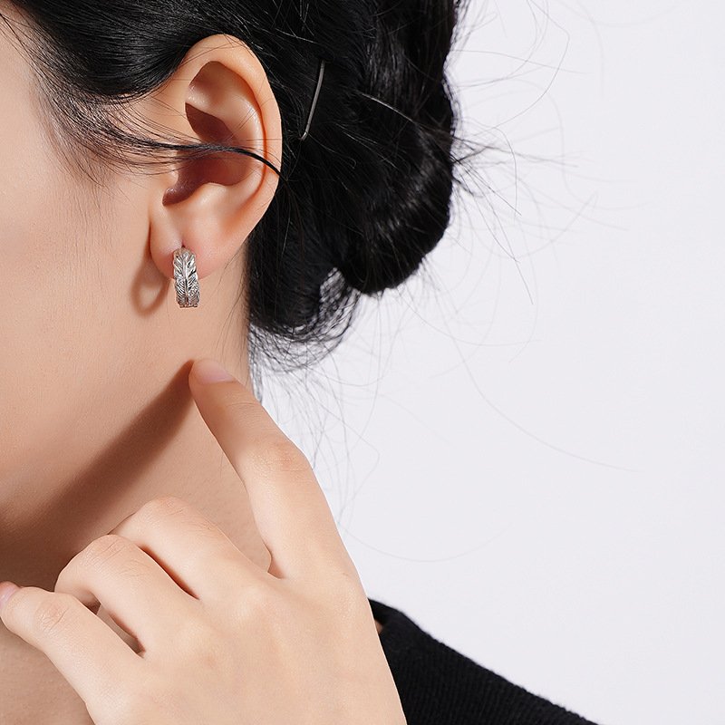 Feather Hoop Earrings3