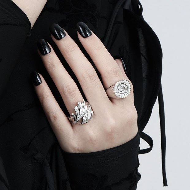 Leaf Design Open Ring3