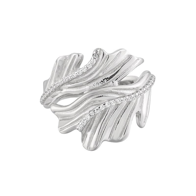 Leaf Design Open Ring5
