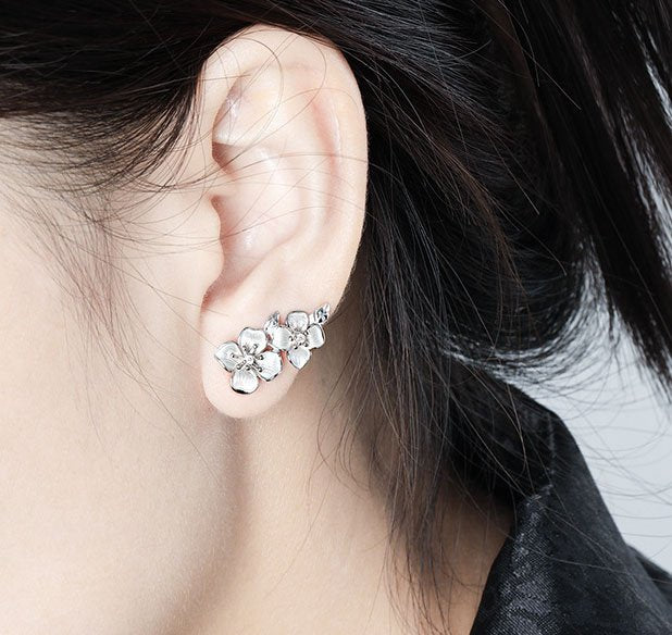 Floral Tassel Drop Earrings2