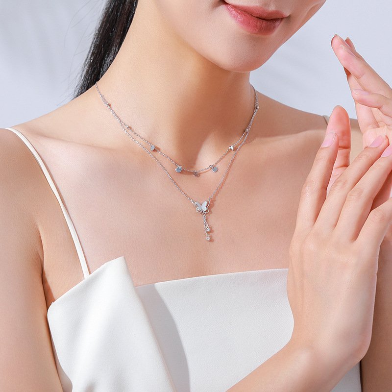 Layered Butterfly Necklace