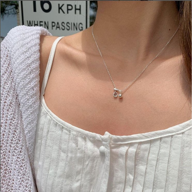 Teardrop Gemstone Necklace