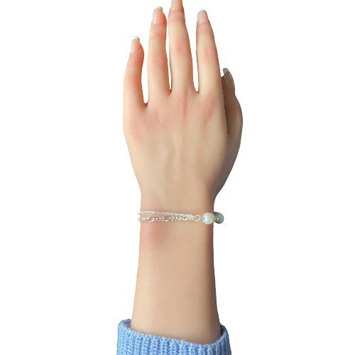 Freshwater pearl bracelet in elegant 925 sterling silver 2