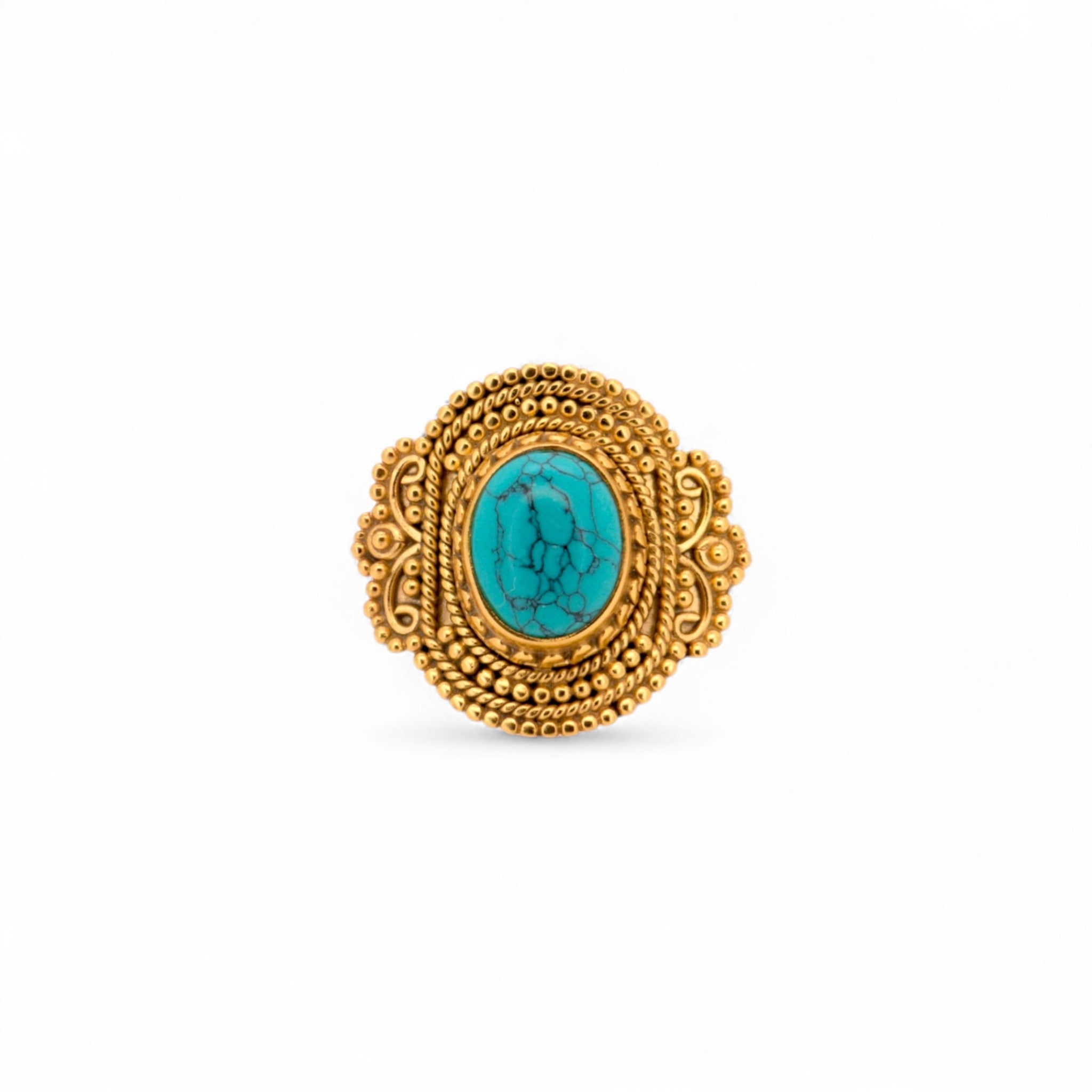 Antique-Inspired Turquoise Ring