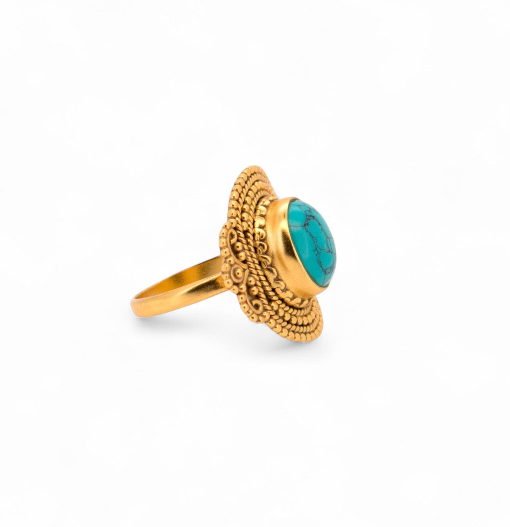 Antique-Inspired Turquoise Ring