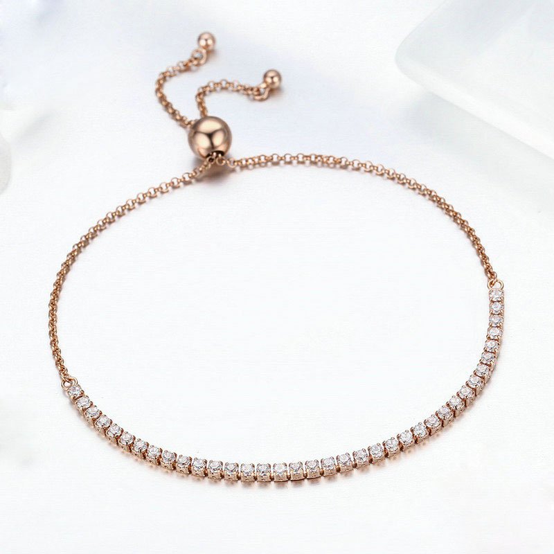 Pink Tennis Bracelet in sterling silver for women 3