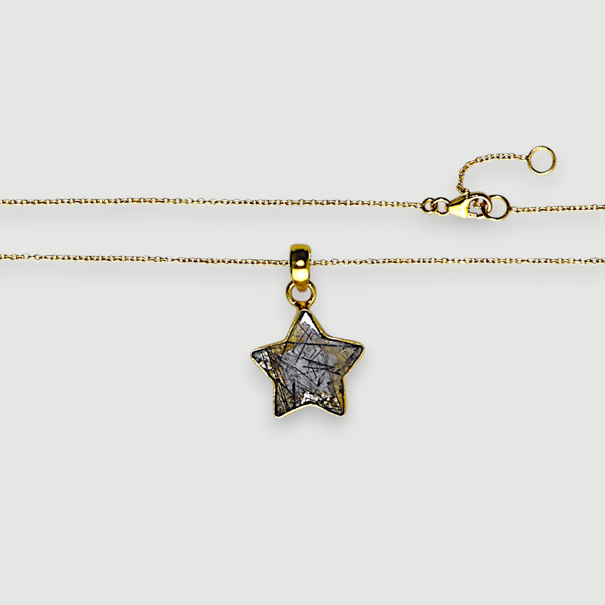 Black Quartz Star Necklace