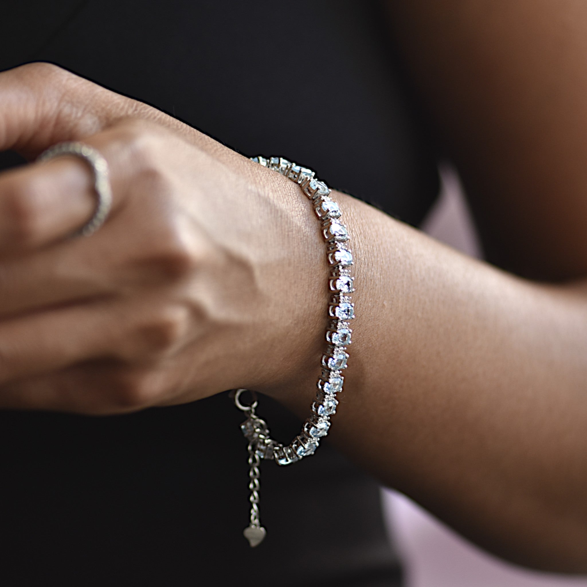 Blue Topaz Tennis Bracelet3