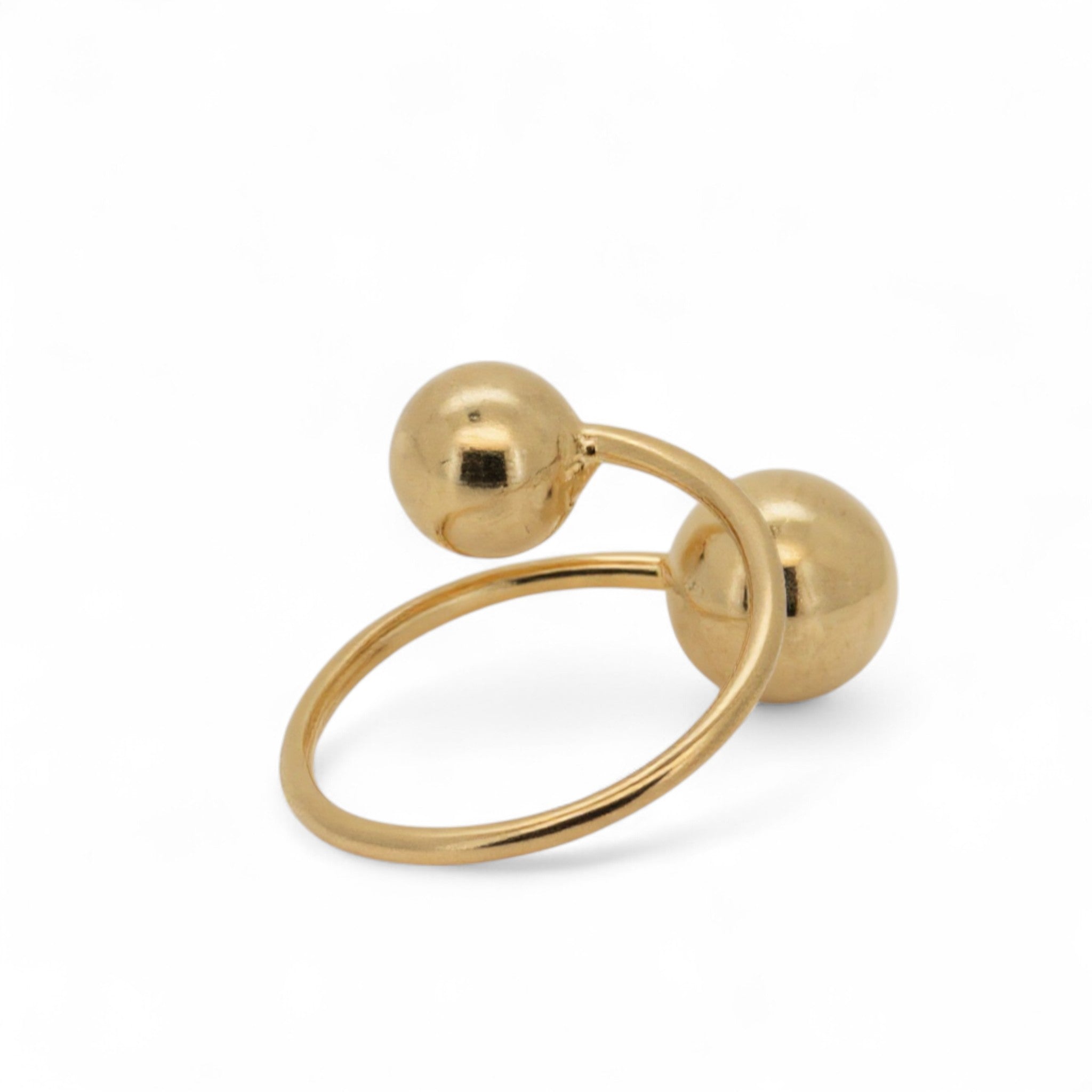 Bold Twin Sphere Statement Ring