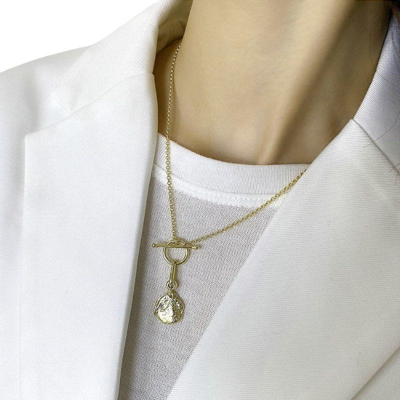 Textured Charm Necklace4
