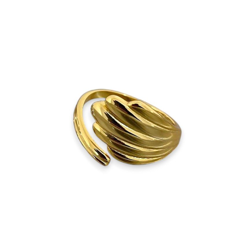 Gold Shell Open Ring1