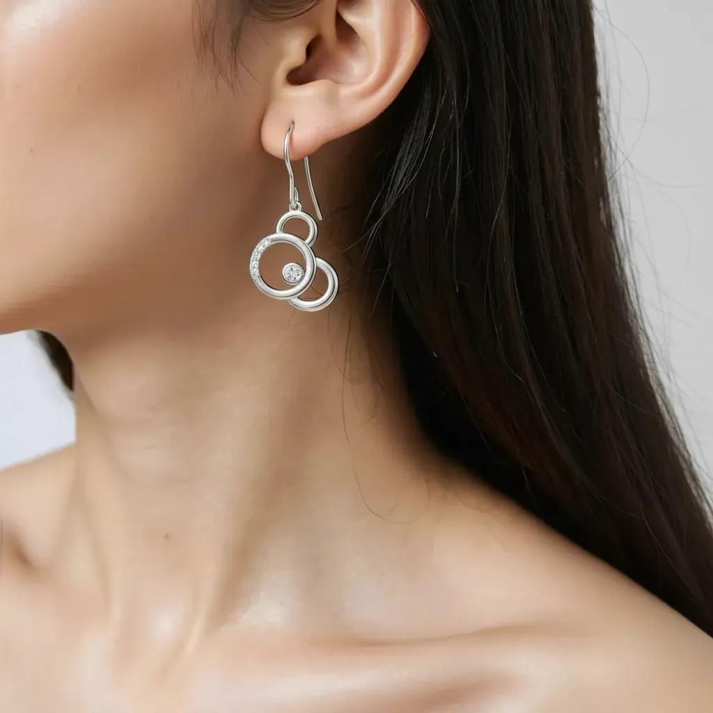 Circle Drop Earrings