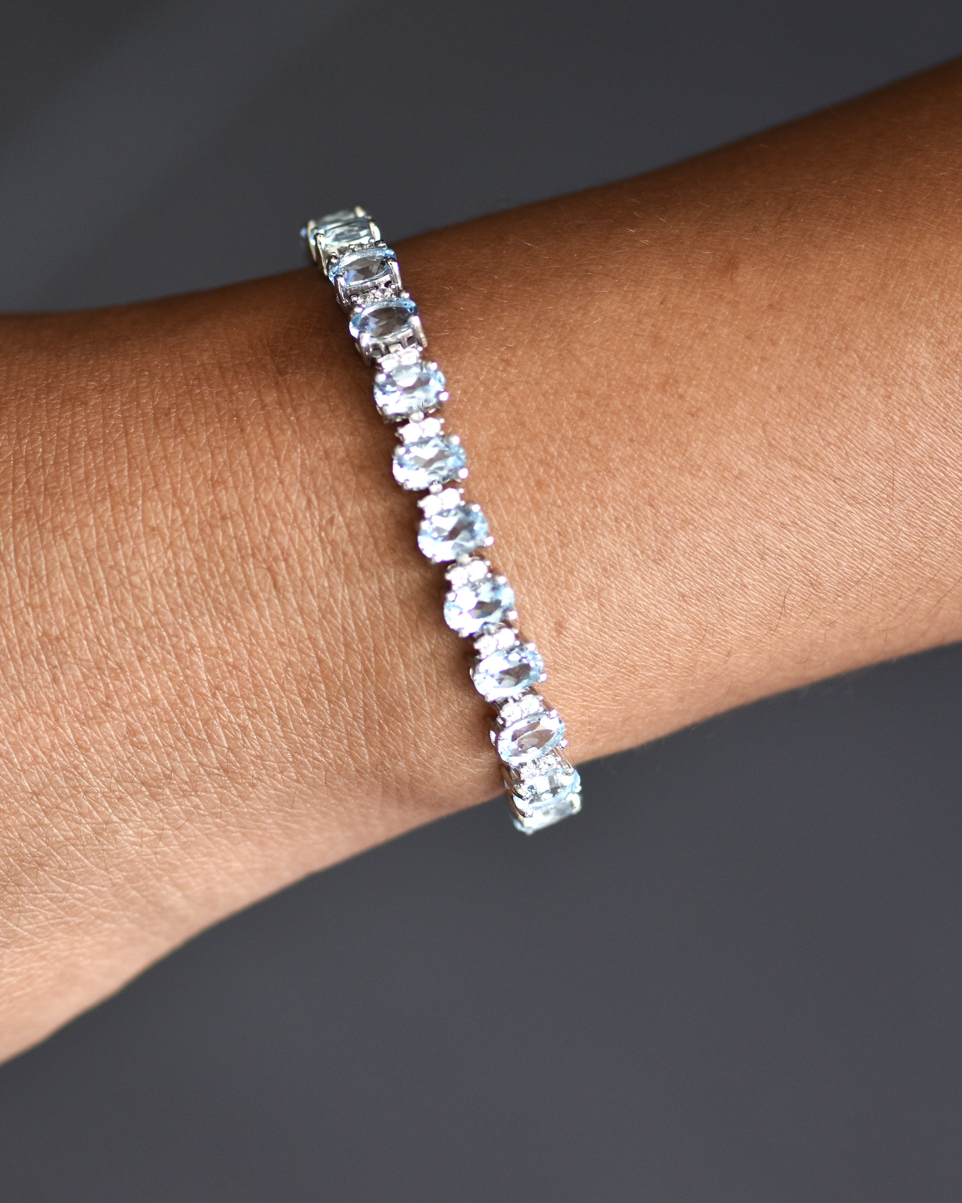 Blue Topaz Tennis Bracelet