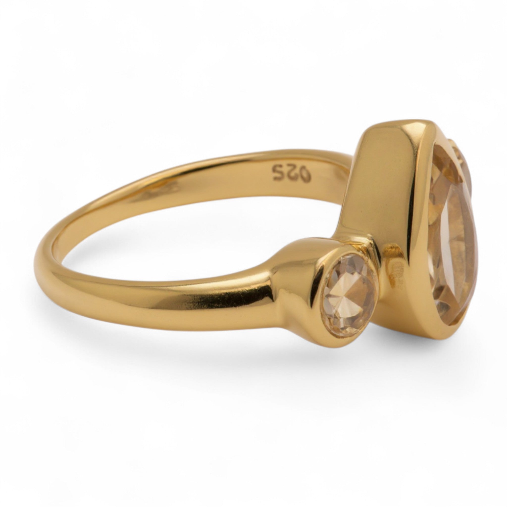 Elegant Golden Topaz Ring