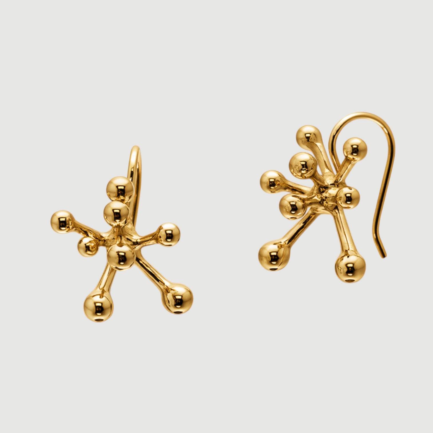 Golden Abstract Art Earrings