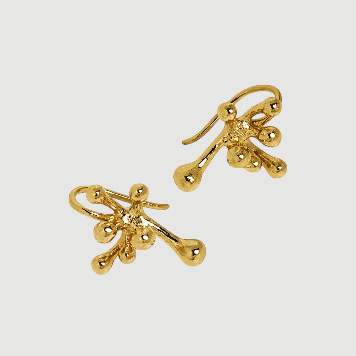 Golden Abstract Art Earrings