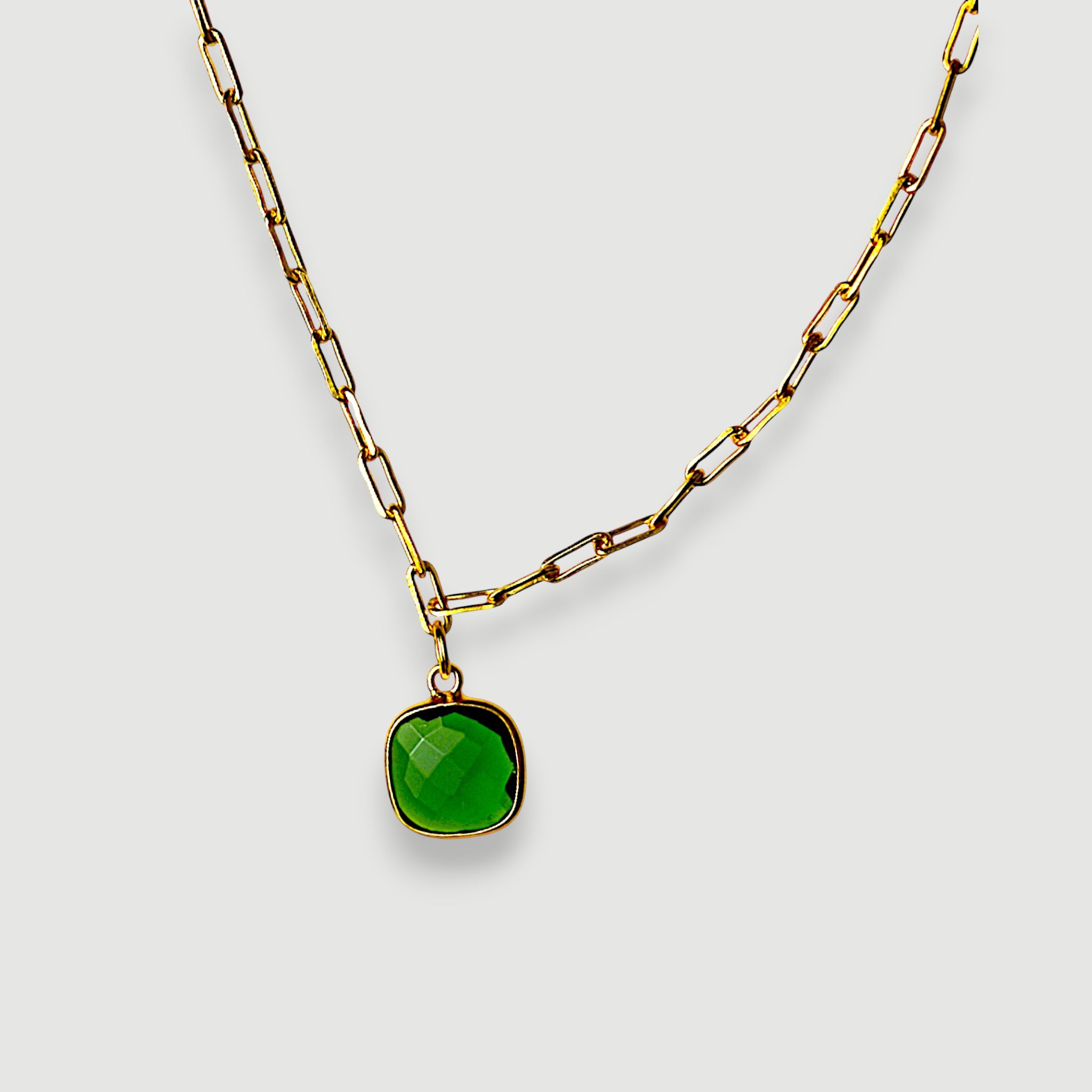 Green Onyx Pendant Necklace