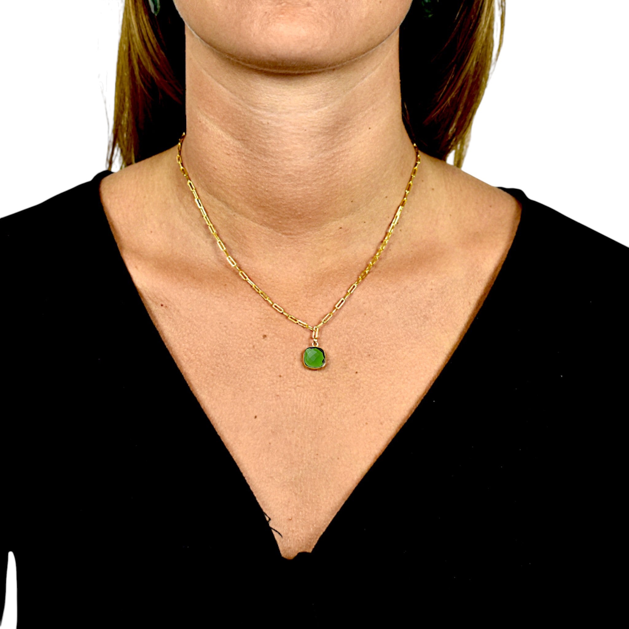 Green Onyx Pendant Necklace