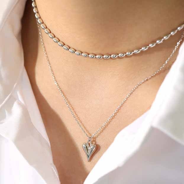 Sculpted Heart Necklace