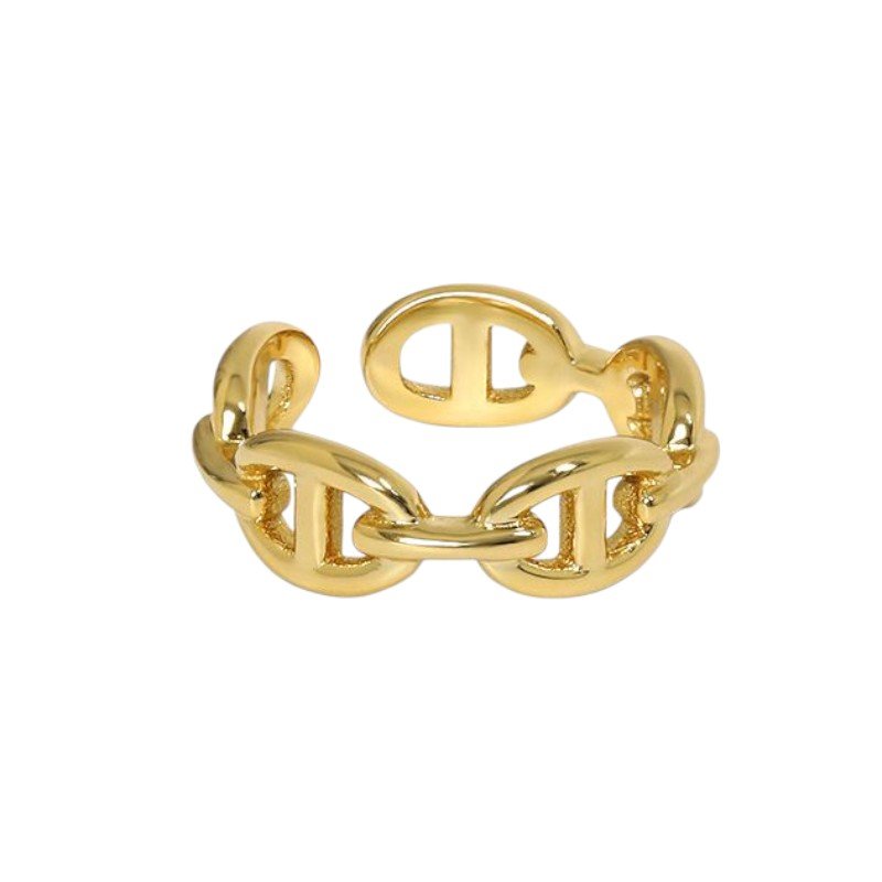 Chain Link Open Ring1