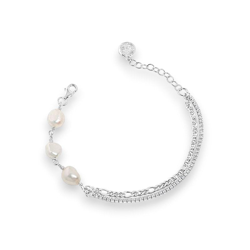 Freshwater pearl bracelet in elegant 925 sterling silver 1