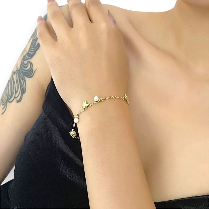 Golden Sea Charm Bracelet in sterling silver 4