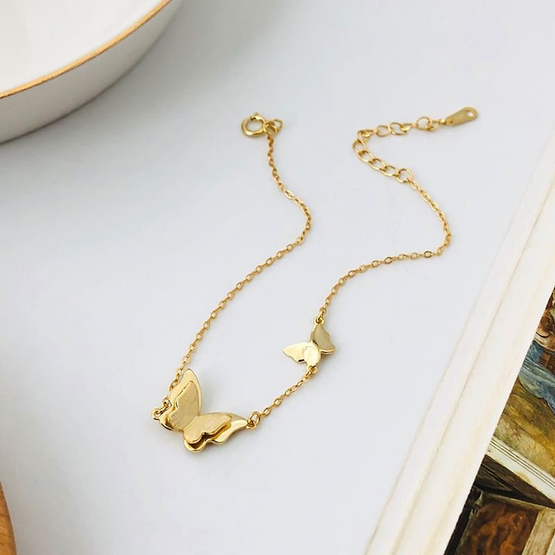 Butterfly bracelet in 925 sterling silver and 18K yellow gold plating 5