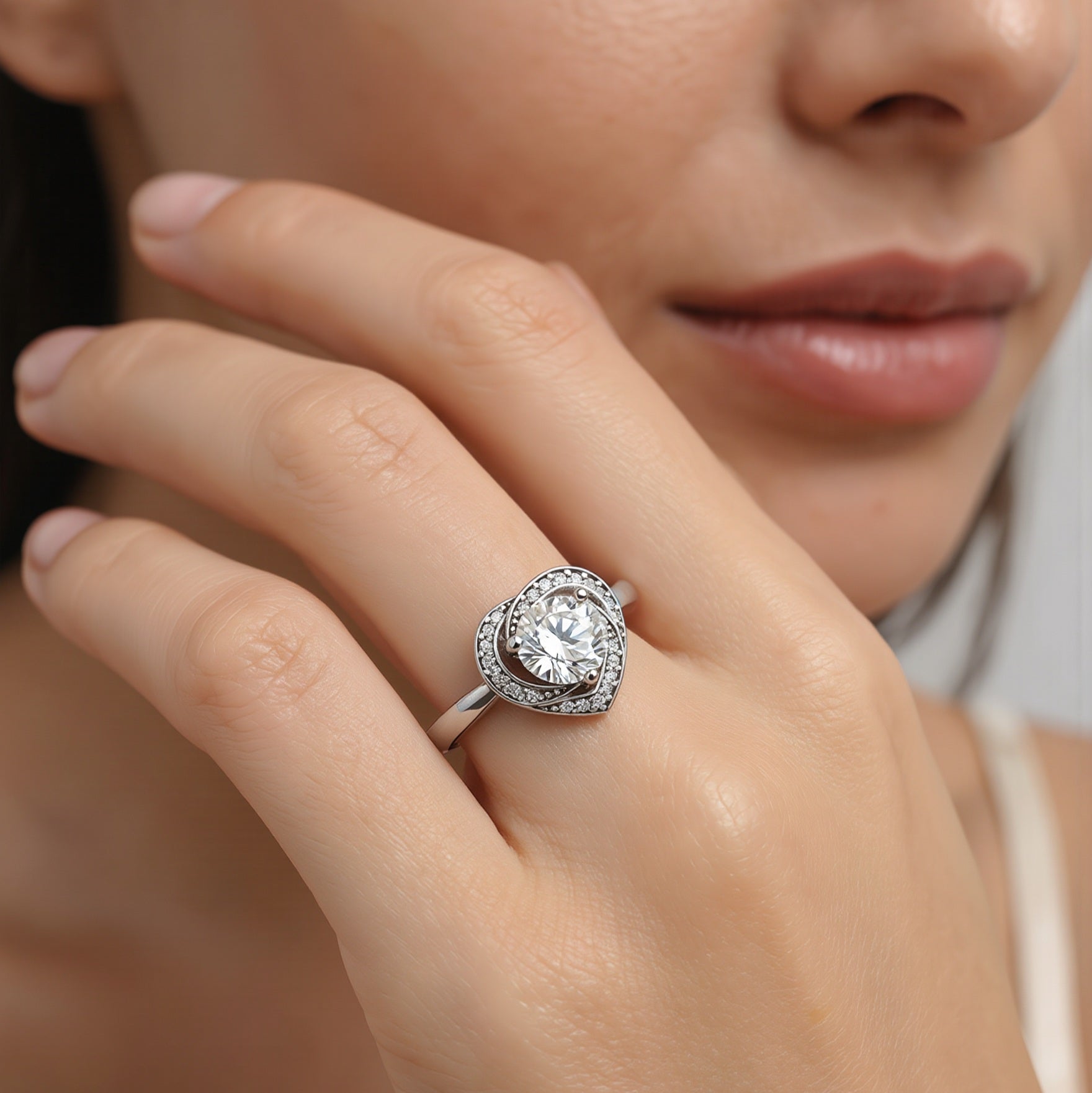 Heart Shaped Solitaire Ring1