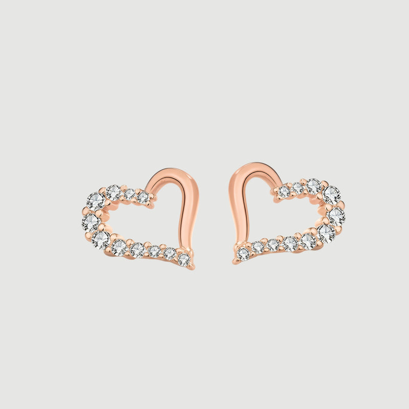 Hollow Heart Stud Earrings