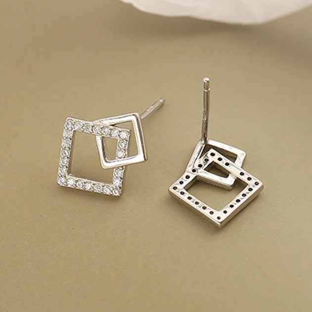 Square Stud Earrings