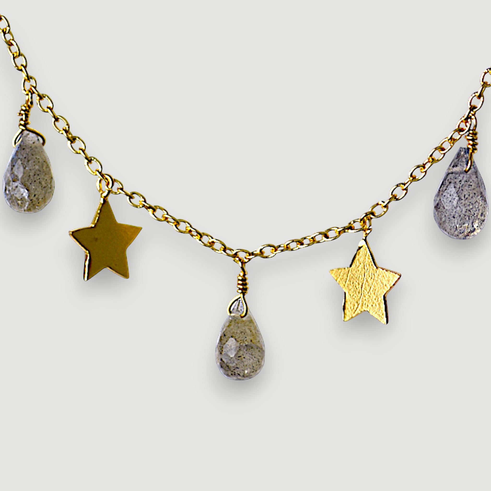 Labradorite Star Charm Necklace