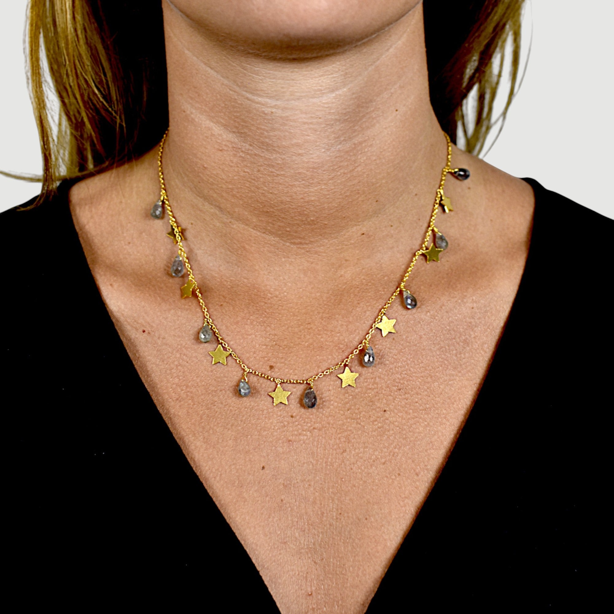 Labradorite Star Charm Necklace