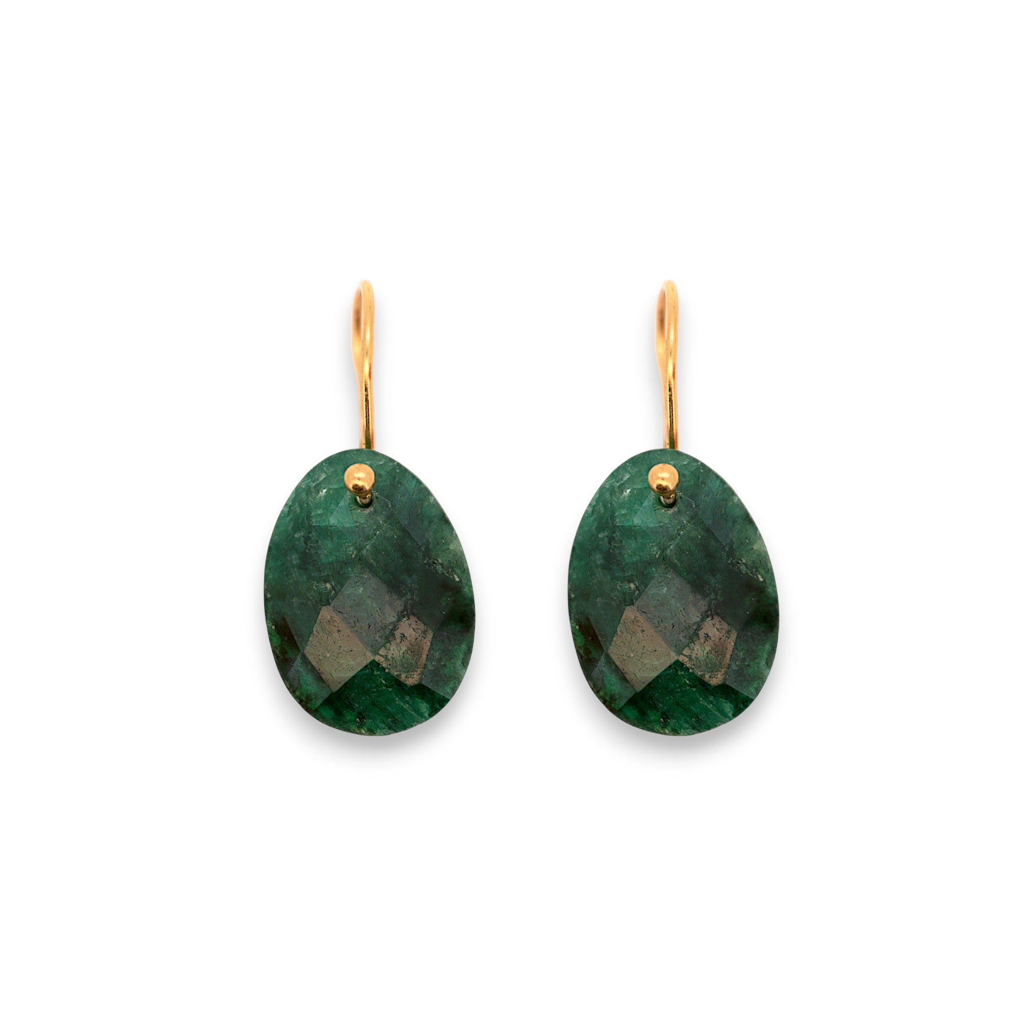 Natural Emerald Drop Earring1