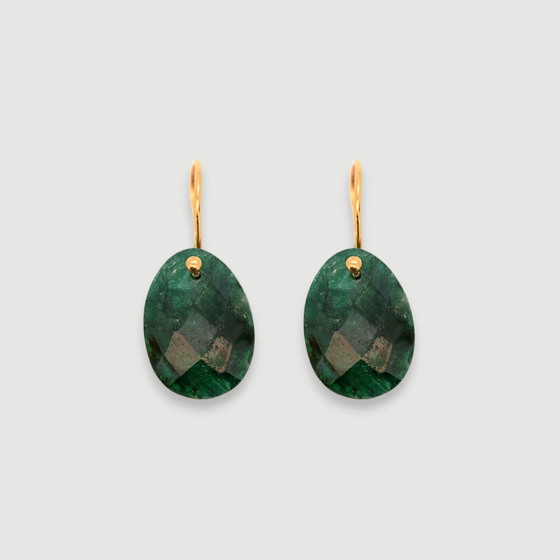 Natural Emerald Drop Earring1