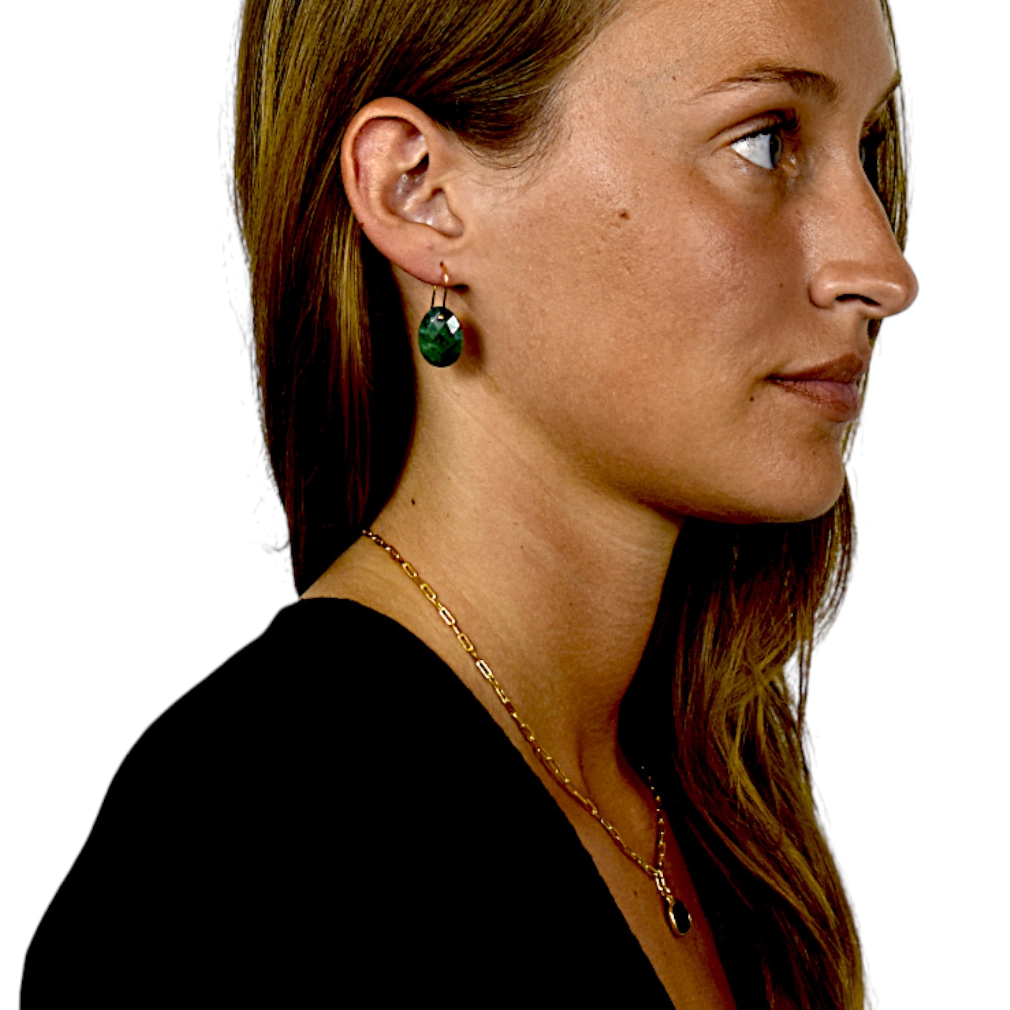 Natural Emerald Drop Earring2