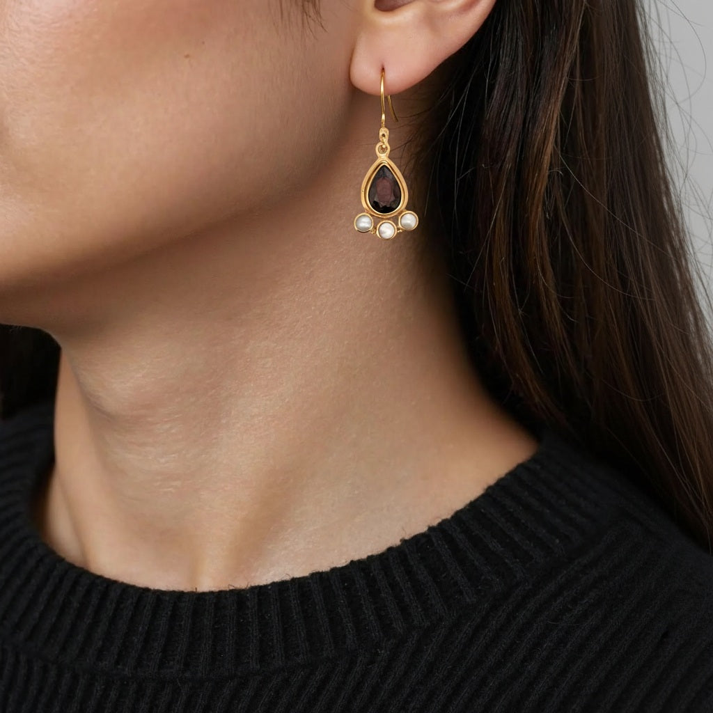 Natural_Garnet_Pearl_Drop_Earrings