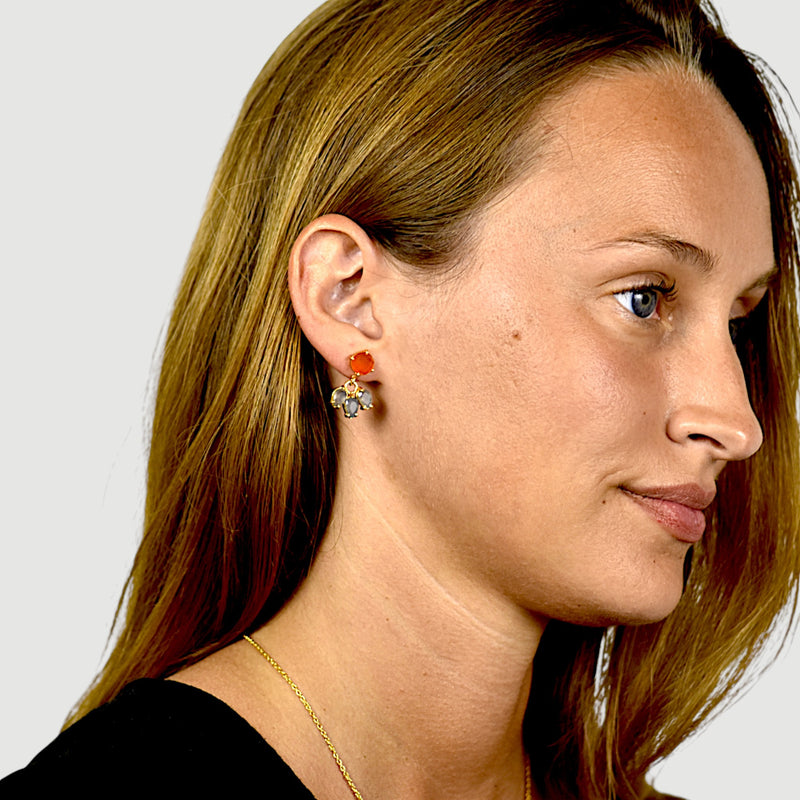 Natural Gemstone Drop Earrings2