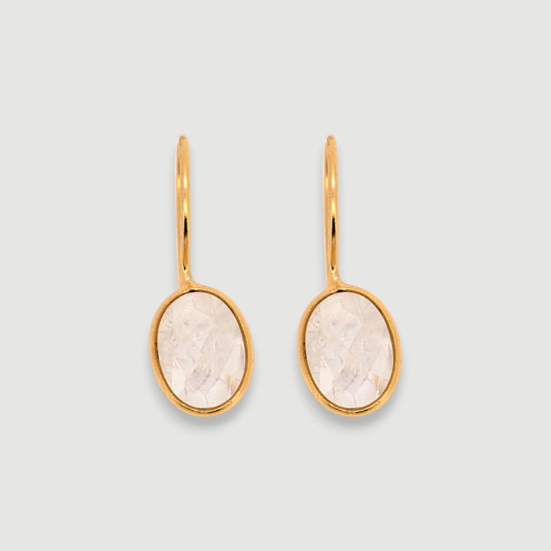 Natural Rainbow Moonstone Earring1