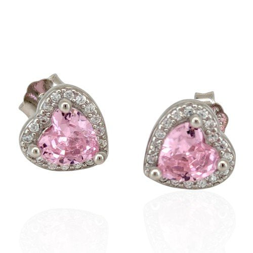 Pink Heart Stud Earrings4