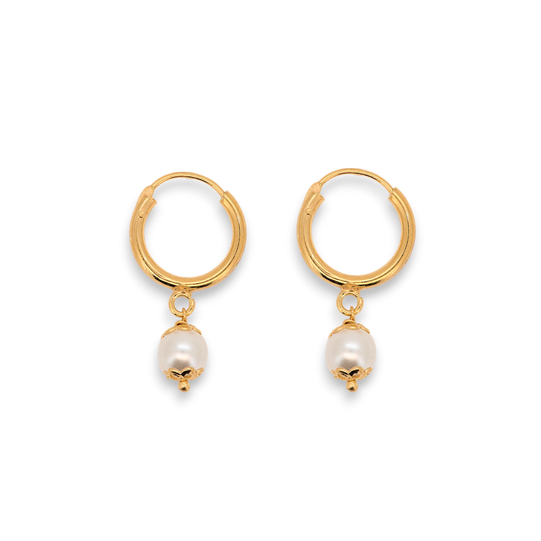 Pearl Drop Hoop Earring1
